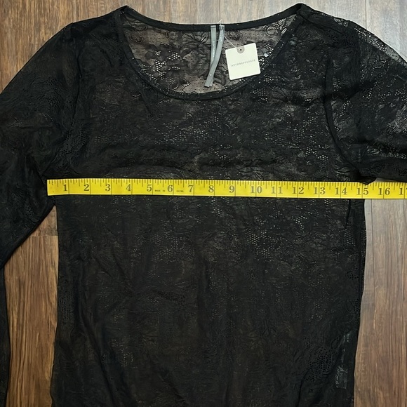NWT Anthropologie The Harlowe Lace Bodysuit Size Large Black Long Sleeve  large - Picture 6 of 14